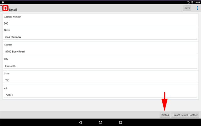 Экран Detail демо-приложения AddressBook