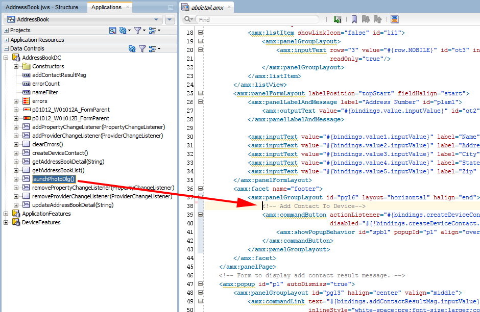Создание кнопки для вызова launchPhotoDlg()