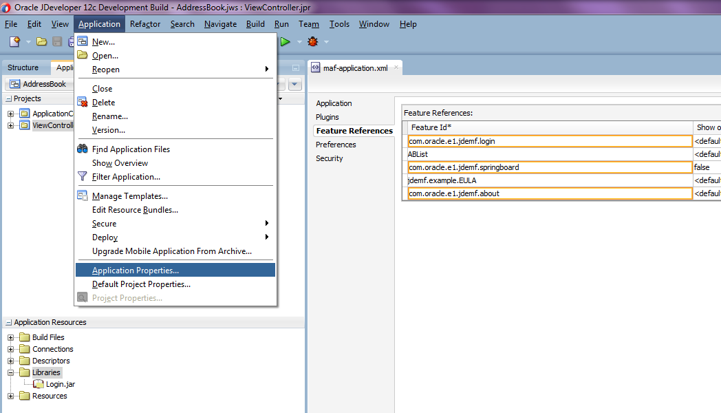 Application Properties